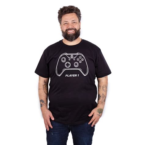 Camiseta Plus Size Player 1 Controle Xbox - Art Rock Camisetas - Desde 1992