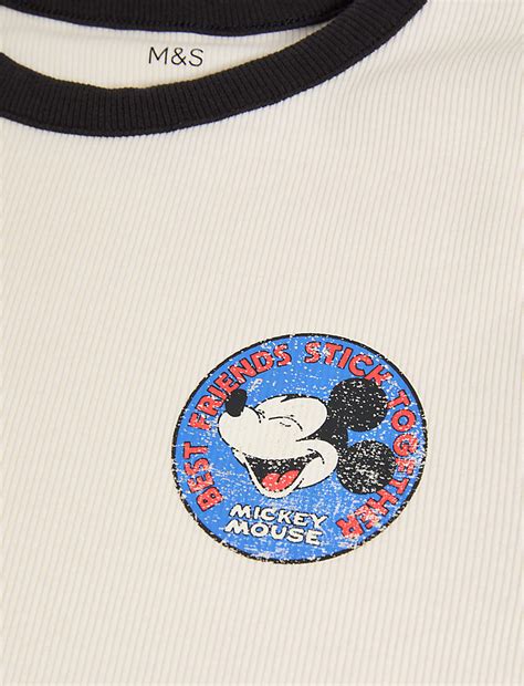 Buy Cotton Rich Mickey™ T-Shirt (6-16 Yrs) at Marks & Spencer