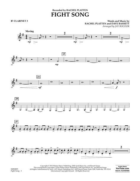 Clarinet Sheet Music For Popular Songs