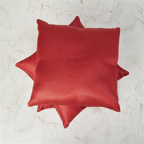 Buy Aspen Red Textured Filled Cushion - 40x40cm - Set of 3 from Home ...
