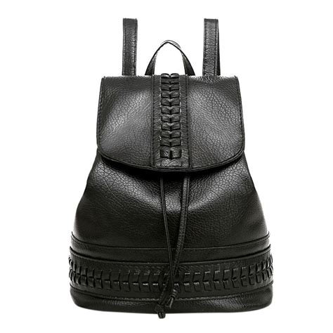 IainStars Women Soft PU Leather Backpacks Students Casual Travel ...