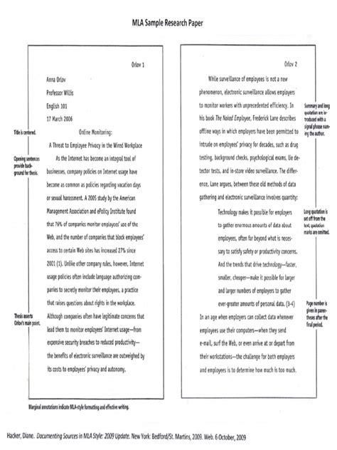 MLA Sample Paper | PDF