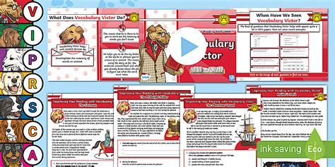 UKS2 Improving Your Reading Skills With... Vocabulary Victor Activity Pack