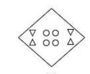 A paper is folded and cut as shown below. How will it appear when unfolded?