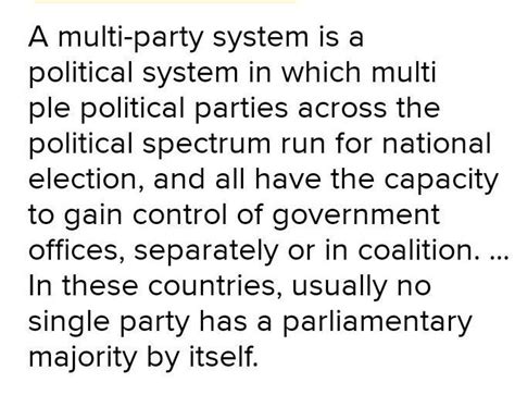 what is multi party system - Brainly.in