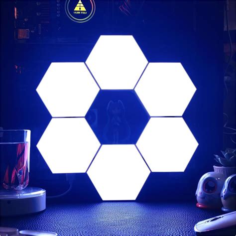NIUCOO 8 Pack Hexagon Led Lights Wall Panels: RGB Gaming Lights with ...