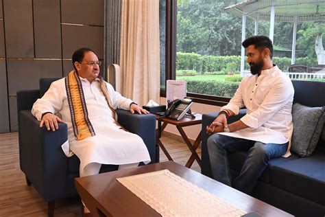 Chirag Paswan join NDA after meeting JP Nadda, Amit Shah