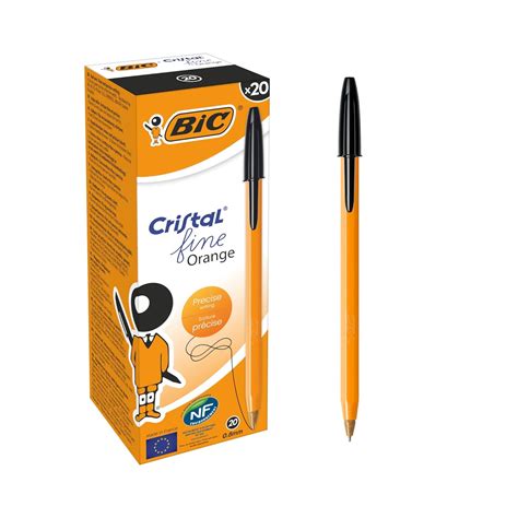 Bic Orange Ball Pen 0.8mm Tip 0.2mm Line Black Ref 1199110114 [Pack of ...