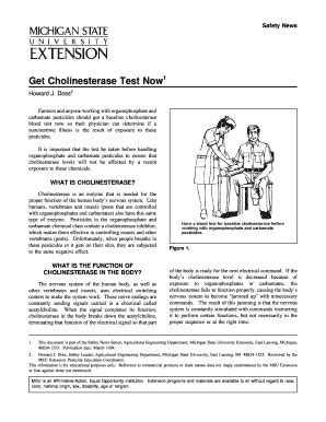 Fillable Online nasdonline Get Cholinesterase Test Now1 Fax Email Print ...
