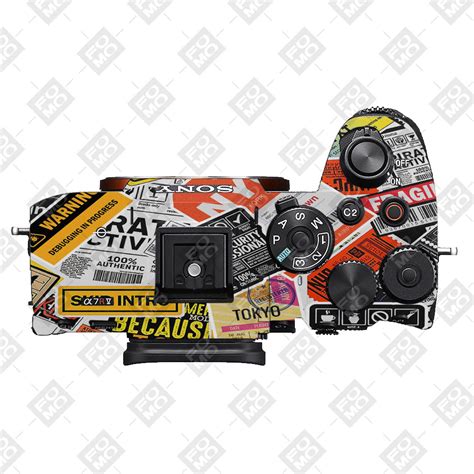Tech Aesthetic Sticker Collage Sony A7RV Camera Skins