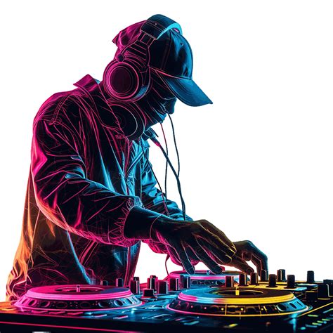 Neon Dj Png Free Download - Rose Png