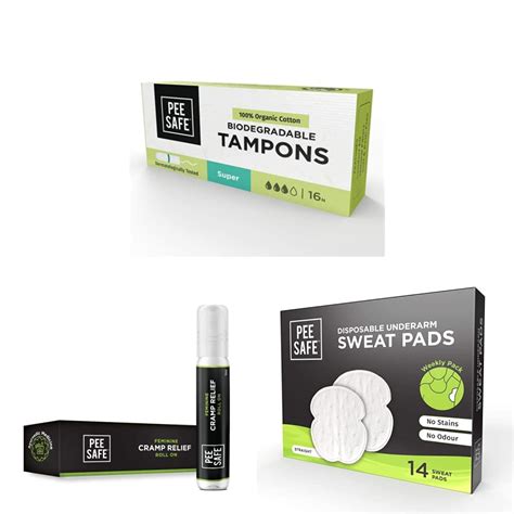 PEESAFE Pee Safe 100% Organic Cotton Tampons (Pack Of 16, Super) | For ...