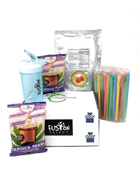 Buy Fusion Select DIY Bubble Tea Kit Flavored Bubble Tea Drink, XL Boba ...