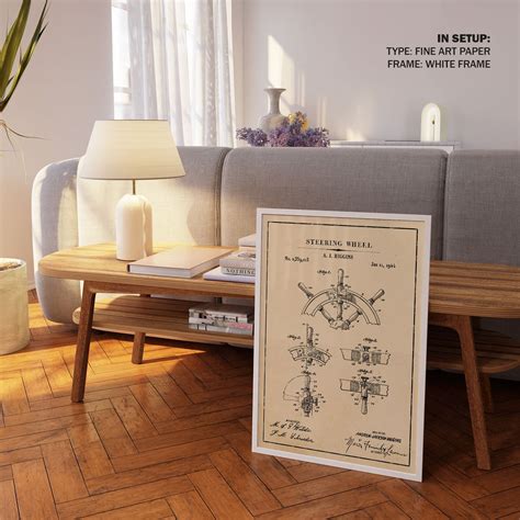 Steering Wheel: Buy Premium Framed Blueprints & Patent Art Online ...