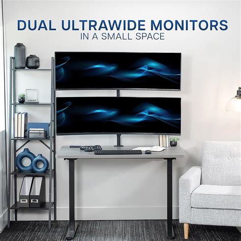 VIVO Dual Vertically Stacked Ultra-Wide Monitor Desk India | Ubuy