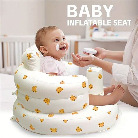 Inflatable Baby Seat With Built-In Air Pump For 3-36 Months, Provides ...