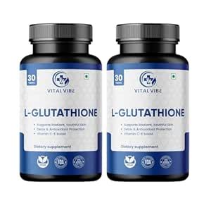 Vital Vibe L-Glutathione Tablets with Vitamin C-E, Hyaluronic Acid ...