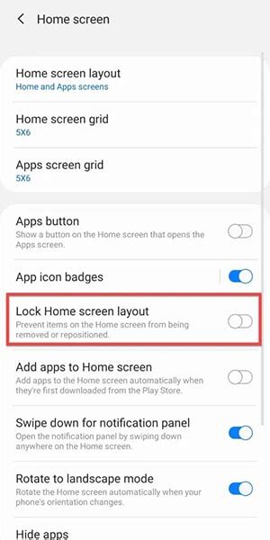 How to Lock and Unlock Samsung Home Screen Layout