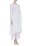 Buy White Round Chikankari Kamdani Kurta Set For Women by House of ...