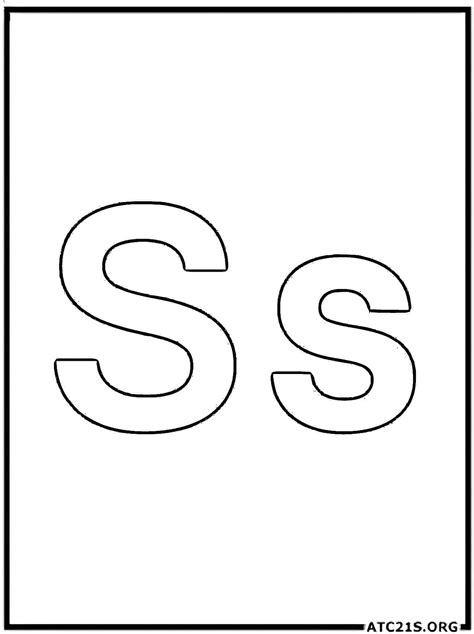 Free Letter S Coloring Pages Download | ATC21S