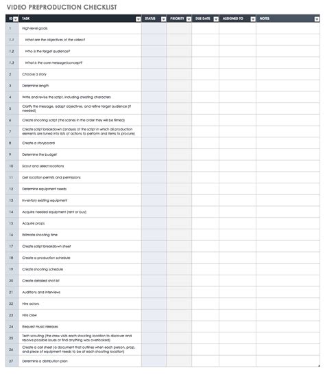 Image result for Pre-Production Check Sheet
