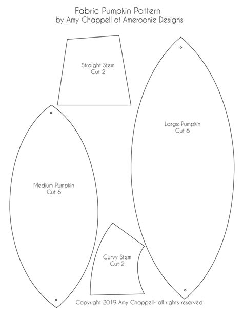Fabric Pumpkin Pattern.pdf for Halloween Sewing Projects