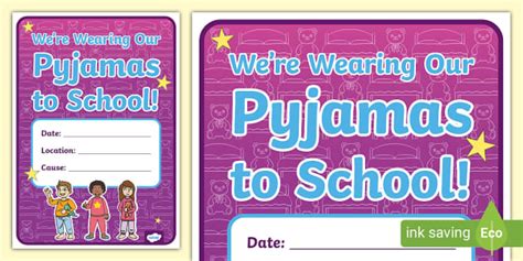 Pyjama Day Poster,pj day (teacher made) - Twinkl