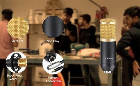 TECHBLAZE Professional Bm-800 Condenser Microphone Set 3.5Mm Jack ...