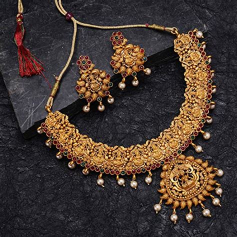 Buy Yellow Chimes Traditional Jewellery Set for Women Ethnic Jewellery ...