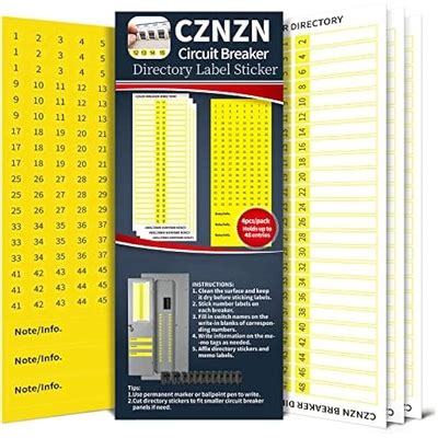 CZNZN Electrical-Panel Labels Circuit Breaker-Box Stickers India | Ubuy