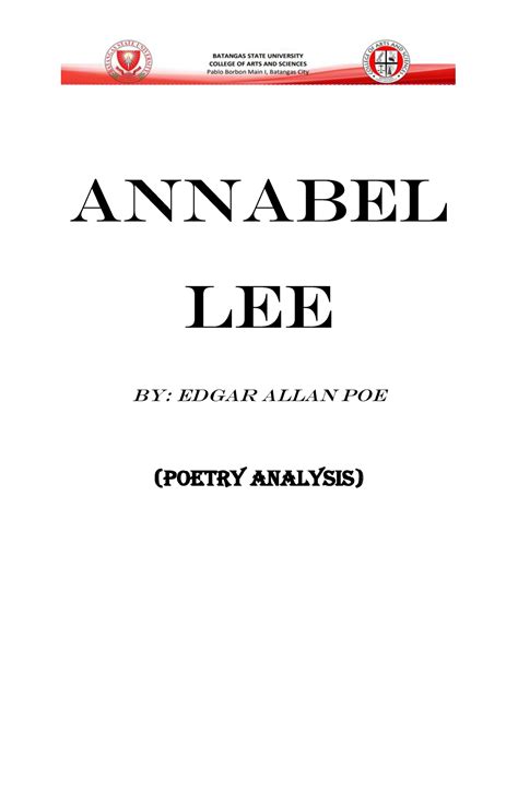 Annabel Lee Poem Analysis