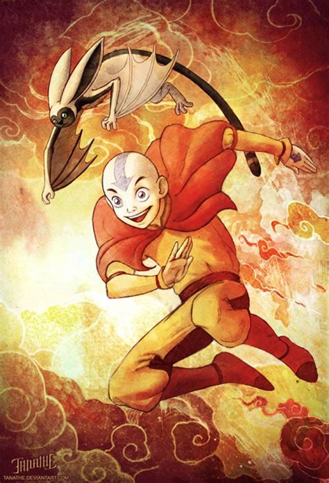 《降世神通：最后的气宗》动漫人物插画：Aang(2) - 设计之家