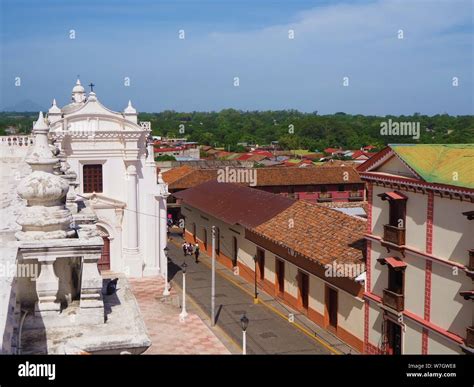 Leon, Town, nicaragua, central america, from roof of the cathedral Real ...
