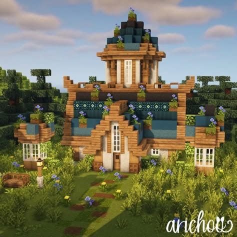 Image result for Cottage Core Minecraft Mansion Tutorial