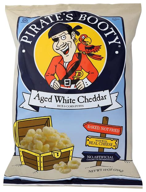 Amazon.com: Pirate’s Booty Snack Puffs, Aged White Cheddar, 10 oz.