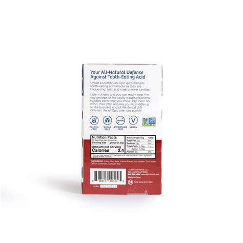 Epic Xylitol Chewing Gum - Sugar Free & Aspartame Free Chewing Gum ...