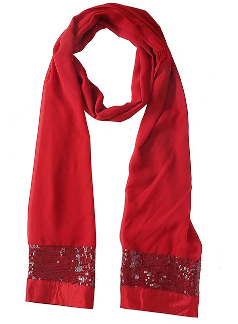 Buy Red Sequined Dupatta Online for Woman | WforWoman