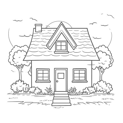 Gambar Sketsa Rumah Png, Vektor, PSD, dan Clipart Dengan Background Transparan untuk Download ...