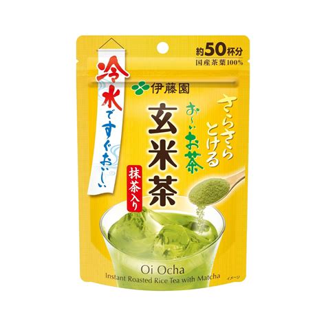 Itoen Oi Ocha Brown Rice Tea Powder 40g | Ziplock Bag Type with Matcha ...