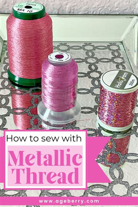 Image result for Using Metallic Thread On Sewing Machine