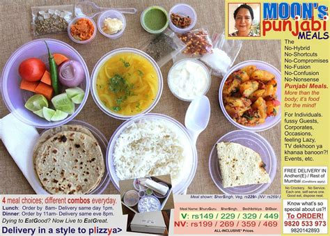 Menu at Moons Punjabi Meals, Mumbai