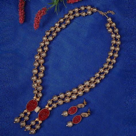 Buy PANASH Gold-Plated Handcrafted Jewellery Set Online