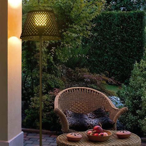 Perforated Outdoor Solar Floor Lamp - Inspire Uplift