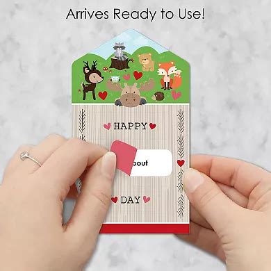 Big Dot Of Happiness Woodland Creatures Cards For Kids Happy Valentine ...