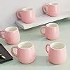Buy The Earth Store Handcrafted Pink Ceramic Ovule Shape Chai/Tea Cups ...