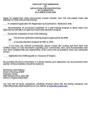 TEXAS PHARMACY LICENSE APPLICATION CHECKLIST ... Doc Template | pdfFiller