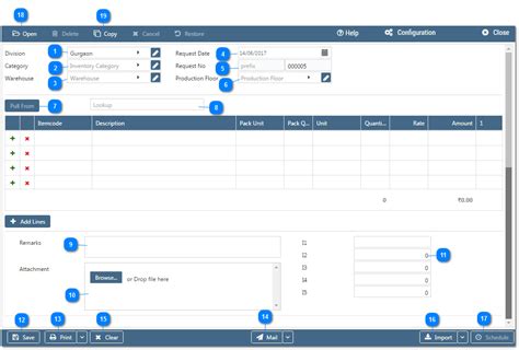Material Issue Request