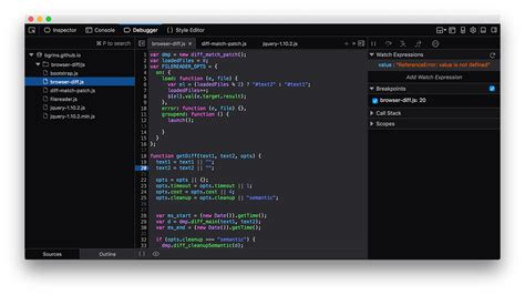 JavaScript Developer Tool to Debug 的图像结果