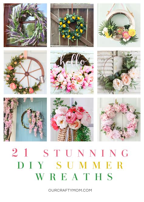 21 Beautiful DIY Summer Wreaths For Your Front Door - Our Crafty Mom