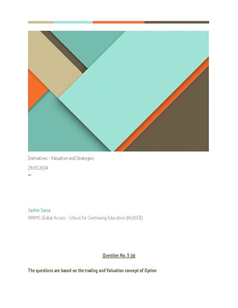 Project proposal (2) (1) - Derivatives - Valuation and Strategies 29 ...